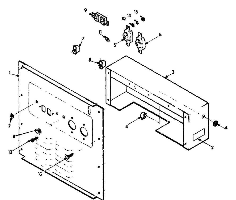 Replacement Parts - Receptacle Panel Diagram and Parts List for 8928-1-4W115A  Briggs and Stratton Generator